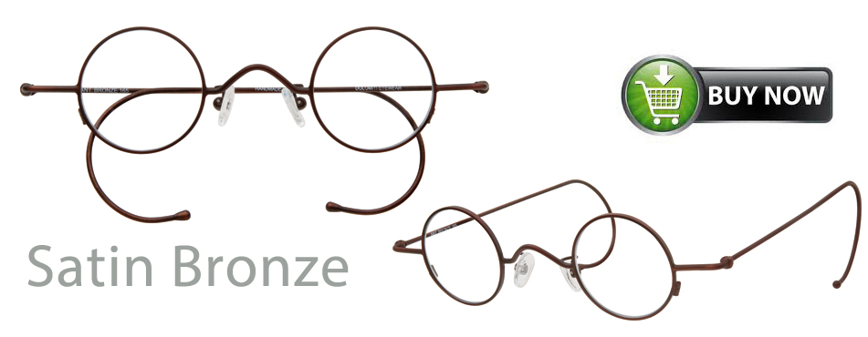 Satin Bronze Round Eyeglasses